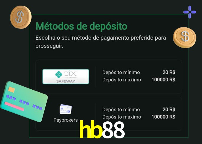 O cassino hb88 oferece uma grande variedade de métodos de pagamento